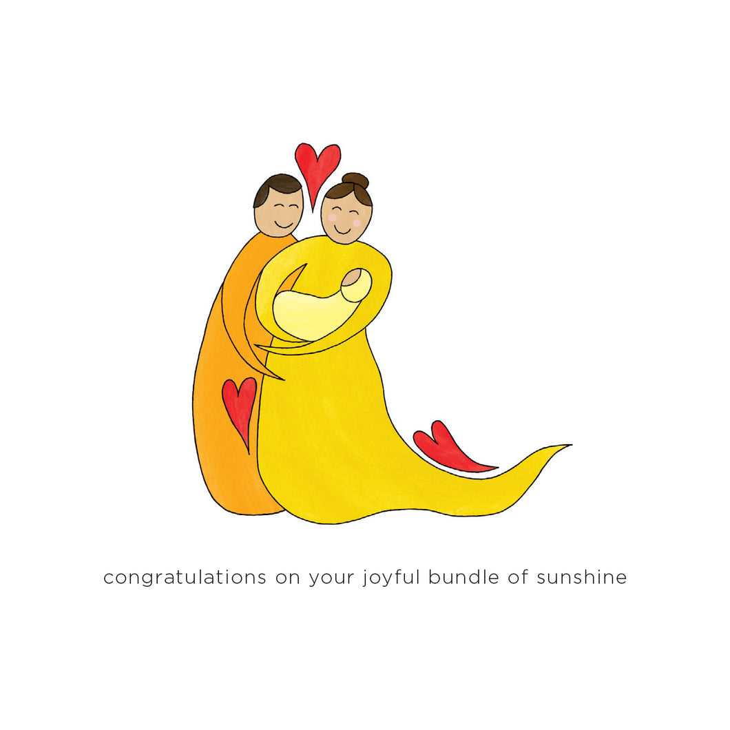 “Congratulations on your joyful bundle of sunshine
